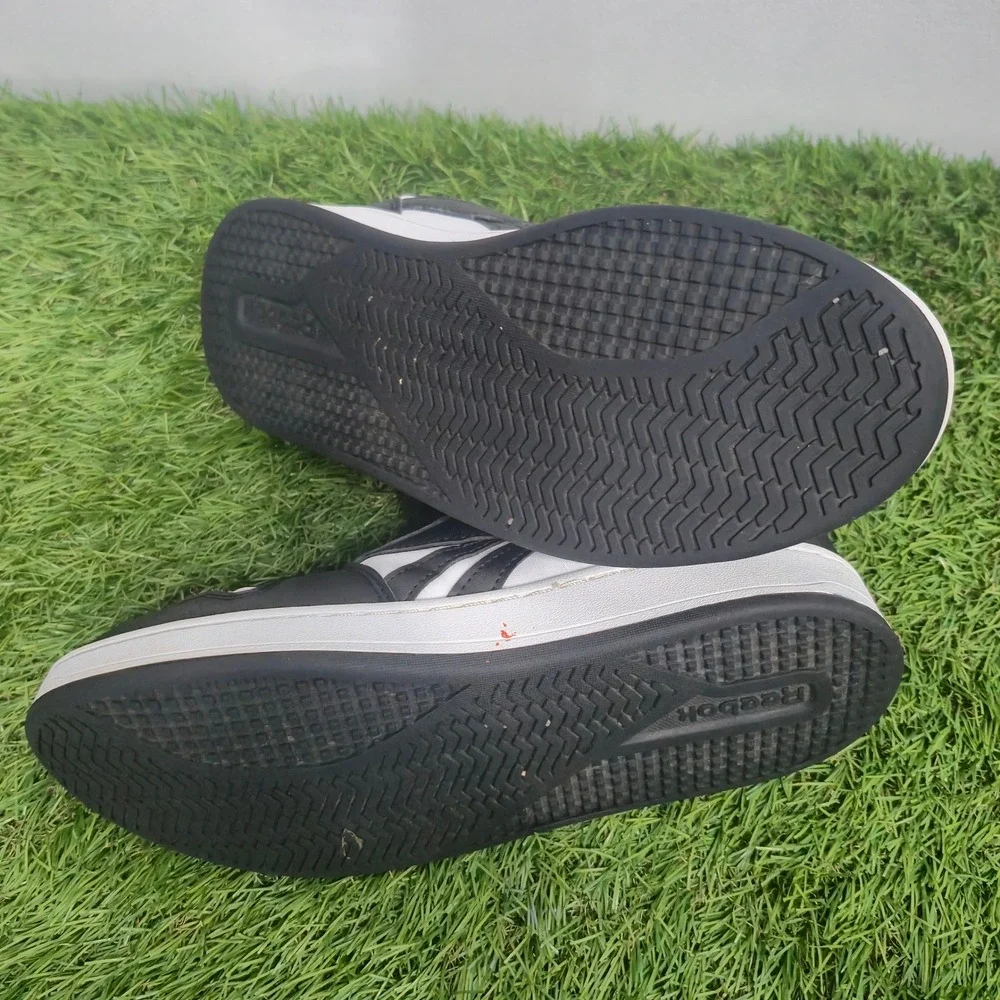 Reebok Royal Complete Kids Size 4 Black White Colorblock Low‎ Top Sneakers